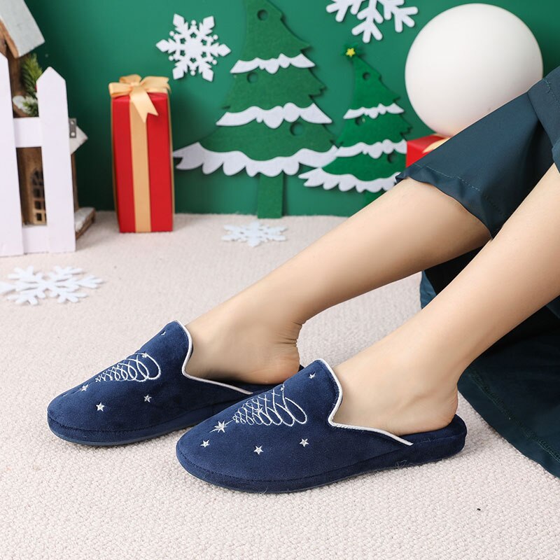 Purpdrank - Women Slippers Winter Fruffy Slippers New Fashion Warm Short Plush Home Slippers Casual Floor Antiskid Christmas Slippers