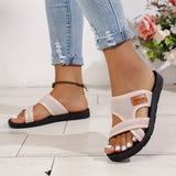 Purpdrank Women's Hollow Mesh Slide Sandals, Casual Open Toe Flat Summer Shoes, Lightweight Slide Sandals