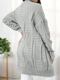 Cozy Long Sleeve Open Front Cardigan - Soft Dual Pockets, Fall Winter Essential, Women's Warm Clothing for Cold Weather, Great for Outdoor Activities and Daily Wear