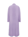 Stylish Plus Size Button Front Polo Collar Long Sleeve Dress - Women's Plus Size Clothing, Casual Solid Color Dresses for Work or Daily Wear - Easy to Match and Comfortable to Wear