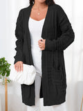 Cozy Long Sleeve Open Front Cardigan - Soft Dual Pockets, Fall Winter Essential, Women's Warm Clothing for Cold Weather, Great for Outdoor Activities and Daily Wear
