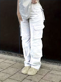 Y2k Multi-pocket Wide Leg Jeans, Hip Hop Style Leisure Loose Denim Cargo Pants, Women's Denim Jeans & Clothing - Perfect For Fall & Winter