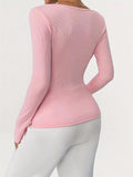 Rib Knit V Neck Sweater, Casual Long Sleeve Sweater For Fall & Winter, Women's Clothing