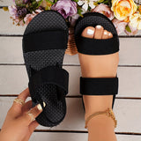 Purpdrank Casual Lightweight Solid Color Sandals - Women's Ankle Strap Open Toe Summer Shoes