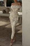 Purpdrank - Sexy Formal Solid Sequins Off the Shoulder Evening Dress Dresses