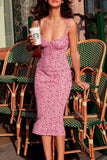 Purpdrank - Casual Bohemian Print Backless Spaghetti Strap Sleeveless Dress Dresses