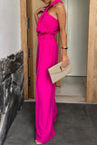 Purpdrank - Casual British Style Solid Pocket Zipper Halter Jumpsuits