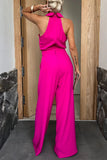 Purpdrank - Casual British Style Solid Pocket Zipper Halter Jumpsuits