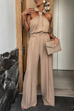 Purpdrank - Casual British Style Solid Pocket Zipper Halter Jumpsuits