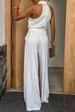 Purpdrank - Casual British Style Solid Pocket Zipper Halter Jumpsuits
