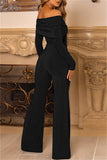Purpdrank - Casual Solid Patchwork V Neck Skinny Jumpsuits