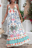 Casual Print Graffiti Patchwork V Neck Printed Dresses(3 Colors)
