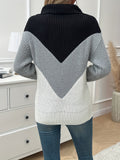 Vibrant Color Block Quarter Zip Sweater - Soft, Cozy, Long Sleeve Design for Fall & Winter - Women's Casual Clothing for Everyday Wear