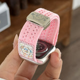 Purpdrank  Y2K Cartoon Cute Cat Nylon Magnetic Band for Apple Watch Band for Apple Watch 42mm 38 40mm 41mm 44mm 45mm 46mm 49mm Men Women Breathable Watch Strap for Series 10 9 8 7 6 5 4 3 2 1