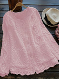 Purpdrank Plus Size Solid Color Cable Knitted Cardigan, Casual Button Front Long Sleeve Cardigan, Women's Plus Size Clothing