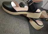 Purpdrank - Women Platform Sandals Summer Fashion Woman Shoes Wedge Sandals Closed Toe Studded Booties Zapatos De Mujer Sandalias Mid Heels