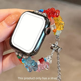 Purpdrank  1pc Cute Bear Gummy Apple Watch Band, Dopamine Summer Candy Color Transparent Bear Strap | Compatible with iWatch Series 10/9/SE/8/Ultra 2, Adjustable Beaded Strap for 46mm/42mm/41mm/40mm/44mm/45mm/49mm - Simple &