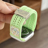 Purpdrank  Y2K Cartoon Cute Cat Nylon Magnetic Band for Apple Watch Band for Apple Watch 42mm 38 40mm 41mm 44mm 45mm 46mm 49mm Men Women Breathable Watch Strap for Series 10 9 8 7 6 5 4 3 2 1