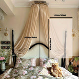 Purpdrank  French Tassel Window Curtain - Bohemian Elegance Jacquard White Drape with Black Metal Stand, Machine Washable Room Decor for Bedroom & Living Room, Elegant Living Room Curtains, Bedroom Enhancement, Romantic Atmos