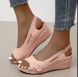 Purpdrank - Women's Shoes Sandals Soild Color Female Shoes Fashion Outdoor Women Sandals For Wedges Shoes Woman Zapatos De Mujer