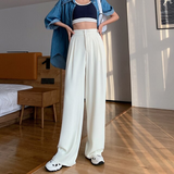 Purpdrank - Summer Loose Casual Trousers For Women High Waist Maxi Wide Leg Pants Female Elegant Fashion Clothes New