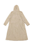 Cozy Plus Size Hooded Fleece Dress with Pockets - Long Sleeve, Drawstring Comfort for Everyday Wear