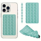 Purpdrank  1pc, Double-Sided Suction Cup Phone Case Holder, Silicone Adhesive Phone Holder for iPhone and Android, Hands-Free Strong Grip Holder for Selfies and Videos - Gift