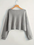 Stylish Solid Color V-Neck Sweater - Women's Elegant Long Sleeve Pullover for Spring and Fall - Soft, Cozy, and Versatile Clothing for Everyday Wear