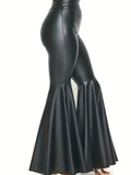 Stylish High-Waisted Flare Leg Pants - Elegant, Slim-Fit, Comfortable, Stretchy, Solid-Colored Women's Clothing - Perfect for Work, Daily Life, or Special Occasions