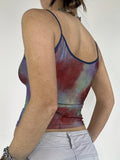 Tie Dye Spaghetti Strap Top, Y2K Sleeveless Cami Top For Summer, Women's Clothing