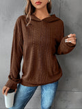 Purpdrank [Plus Size Solid Hooded Sweatshirt] Plus Size Women's Solid Color Hooded Sweatshirt