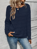 Boat Neck Drop Shoulder Pullover Sweater, Elegant Solid Color Long Sleeve Sweater For Spring & Fall, Women's Clothing