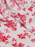 Floral Print Tie Front Dress, Vintage Elegant Sleeveless Spaghetti Strap Dress, Women's Clothing