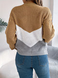 Cozy Cable Knit Crew Neck Sweater - Women's Casual Long Sleeve Pullover Sweater for Everyday Wear - Soft, Warm, and Comfortable Clothing for Winter