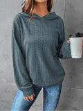 Purpdrank [Plus Size Solid Hooded Sweatshirt] Plus Size Women's Solid Color Hooded Sweatshirt
