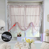 Purpdrank  2pcs Pastoral Floral Sheer Curtains, Romantic Lace Yarn Voile Drapes for Cafe, s' Room, Bedroom Decor, 59 Inches Wide
