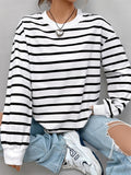Chic Striped Pullover Sweater - Soft Crew Neck, Fashion Print, Warm Knit - Perfect for Womens Autumn & Winter Style