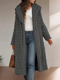 Purpdrank Cozy Plus Size Fuzzy Hooded Coat - Soft, Warm, Long Sleeve, Open Front Design for Fall & Winter - Women's Comfortable Outerwear for Curvy Figures