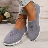 Cozy Fit Knit Sneakers - Soft, Lightweight, Breathable, Slip-On Shoes with Low-Top Design for Daily Walking Comfort - Perfect for Casual Outings and Travel
