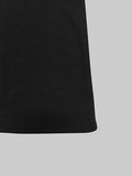 Purpdrank - Long Sleeves Skinny Asymmetric Solid Color Split-Joint High Neck T-Shirts Tops