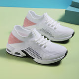 Comfy Womens Knit Sock Sneakers - Air-Cushioned Sole, Lightweight Fashion Sports Shoes for Running & Daily Wear