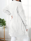 Cozy Long Sleeve Open Front Cardigan - Soft Dual Pockets, Fall Winter Essential, Women's Warm Clothing for Cold Weather, Great for Outdoor Activities and Daily Wear