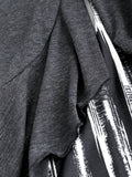 Chic Faux Twinset Ruffle-Edge T-Shirt with Button Detail - Long Sleeve, Perfect for Spring & Fall - Womens Casual Wear