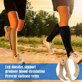 1pair Comfortable Compression Socks with Easy Side Zipper for Men and Women - Reduce Swelling and Improve Circulation