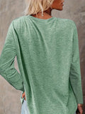 2 Pack Solid Color Long Sleeve Crew Neck T-Shirt, Casual For Spring & Fall, Women's Clothing