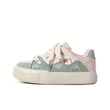 Purpdrank  Women'S White & Yellow Low-Top Sneakers with Floral Pattern - Lace-Up Casual Shoes, Synthetic Synthetic Upper, Rubber Sole, All-Season Comfort for Casual Attire, Ladies Sneakers, Allseason Footwear, Durable Tractio