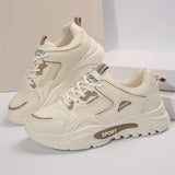 Women's Breathable Mesh Platform Sneakers, Casual Lace Up Outdoor Shoes, Comfortable Low Top Sport Shoes