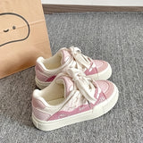 Purpdrank  Women'S White & Yellow Low-Top Sneakers with Floral Pattern - Lace-Up Casual Shoes, Synthetic Synthetic Upper, Rubber Sole, All-Season Comfort for Casual Attire, Ladies Sneakers, Allseason Footwear, Durable Tractio