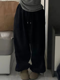 Ultra-Soft Solid Color Drawstring Jogger Pants - Comfortable, Casual, Baggy, Sporty, Relaxed Fit, Women's Clothing for Everyday Wear
