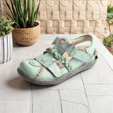 Purpdrank  TMA EYES Women's Summer Sandals - French Retro Design with Adjustable Hook-and-Loop Closure, Breathable Hollow-Out Toe, Low Heel & Cushioned Insole, Durable TPR Sole - Casual Comfort for Warm Weather, Strappy Sanda